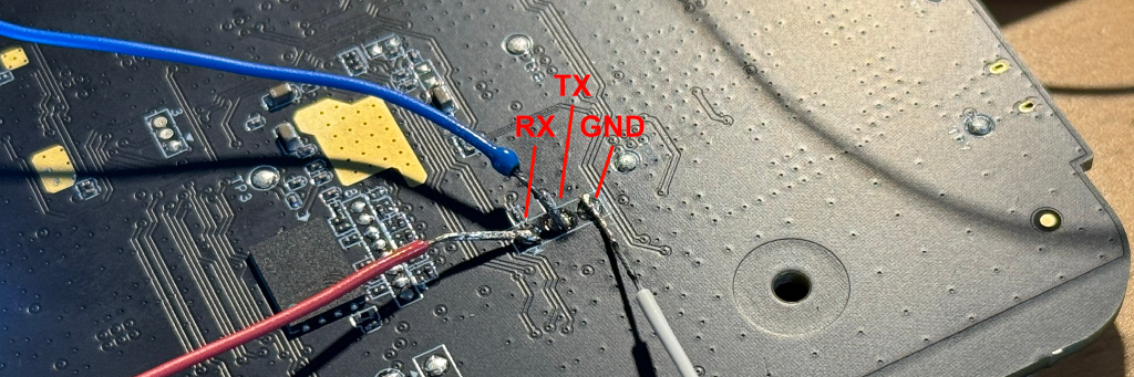 The UART pins